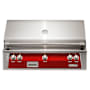 Alfresco 93,300 BTU 42 Inch Wide Liquid Propane Built-In Grill with 5 Burners and EZ-Lift™ Hood Assist Carmine Red