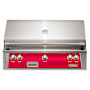 Alfresco 93,300 BTU 42 Inch Wide Liquid Propane Built-In Grill with 5 Burners and EZ-Lift™ Hood Assist Rasberry Red