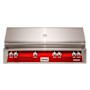 Alfresco 148,000 BTU 56 Inch Wide Natural Gas Built-In Grill with ACCUFIRE™ Heat System and EZ-LIFT™ Hood Assist Carmine Red