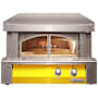 Alfresco 30 Inch Liquid Propane Built-In Pizza Oven with Removable Glass Doors and Thermostat Traffic Yellow