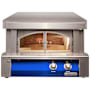 Alfresco 30 Inch Liquid Propane Built-In Pizza Oven with Removable Glass Doors and Thermostat Ultramarine Blue