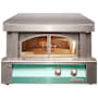 Alfresco 30 Inch Natural Gas Countertop Pizza Oven with Removable Glass Doors and Thermostat Light Green