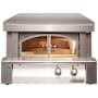 Alfresco 30 Inch Natural Gas Countertop Pizza Oven with Removable Glass Doors and Thermostat Signal White