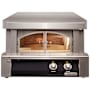 Alfresco 30 Inch Natural Gas Countertop Pizza Oven with Removable Glass Doors and Thermostat Jet Black
