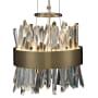Allegri Glacier 2 Light 10" Wide LED Pendant Brushed Champagne Gold