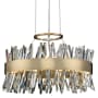 Allegri Glacier 2 Light 20" Wide LED Pendant Brushed Champagne Gold