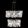 Allegri Glacier 4 Light 32" Wide LED Ring Chandelier Chrome