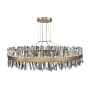 Allegri Glacier 2 Light 60" Wide LED Ring Chandelier Brushed Champagne Gold