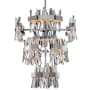 Allegri Glacier 36" Wide LED Crystal Chandelier Polished Chrome