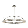 Allegri Athena 32" Wide LED Ring Chandelier with Firenze Crystal Polished Nickel