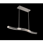 Allegri Athena 40" Wide LED Linear Chandelier with Firenze Crystal Polish Nickel