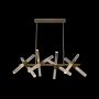 Allegri Apollo 16 Light 47" Wide LED Abstract Chandelier with Firenze Crystal Brushed Champagne Gold