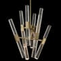 Allegri Apollo 16 Light 26" Wide LED Abstract Chandelier with Firenze Crystal Brushed Champagne Gold
