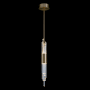 Allegri Lucca 3" Wide LED Crystal Mini Pendant Brushed Champagne Gold