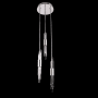 Allegri Lucca 14" Wide LED Crystal Multi Light Pendant Polished Chrome