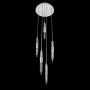 Allegri Lucca 24" Wide LED Crystal Multi Light Pendant Polished Chrome
