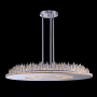 Allegri Orizzonte 36" Wide LED Crystal Ring Chandelier Polished Chrome