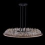 Allegri Orizzonte 36" Wide LED Crystal Ring Chandelier Matte Black