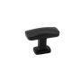 Alno Cloud 1-1/2" Rectangular Convex T Bar Solid Brass Cabinet Knob / Drawer Knob Matte Black