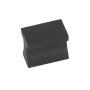 Alno Linear 3/4" Center to Center Modern Rectangular Flush Mount Solid Brass Cabinet Handle / Drawer Pull Knob Matte Black