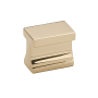 Alno Linear 3/4" Center to Center Modern Rectangular Flush Mount Solid Brass Cabinet Handle / Drawer Pull Knob Polished Brass