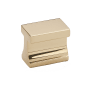 Alno Linear 3/4" Center to Center Modern Rectangular Flush Mount Solid Brass Cabinet Handle / Drawer Pull Knob Unlacquered Brass