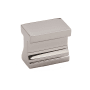 Alno Linear 3/4" Center to Center Modern Rectangular Flush Mount Solid Brass Cabinet Handle / Drawer Pull Knob Polished Nickel