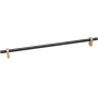 Alno Vita Bella 24" Center to Center Euro Modern Smooth Bar Appliance Handle / Appliance Pull - Made in Italy Champagne / Matte Black