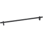 Alno Vita Bella 24" Center to Center Euro Modern Smooth Bar Appliance Handle / Appliance Pull - Made in Italy Matte Black