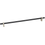Alno Vita Bella 24" Center to Center Euro Modern Smooth Bar Appliance Handle / Appliance Pull - Made in Italy Matte Nickel / Matte Black