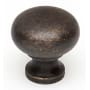 Alno Knobs - 3/4" Small Round Smooth Solid Brass Cabinet Knob / Drawer Knob Barcelona