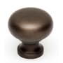 Alno Knobs - 3/4" Small Round Smooth Solid Brass Cabinet Knob / Drawer Knob Chocolate Bronze