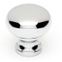 Alno Knobs - 3/4" Small Round Smooth Solid Brass Cabinet Knob / Drawer Knob Polished Chrome