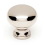 Alno Knobs - 3/4" Small Round Smooth Solid Brass Cabinet Knob / Drawer Knob Polished Nickel