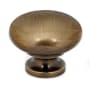 Alno Knobs - 1-1/2" Traditional Smooth Round Solid Brass Mushroom Cabinet Knob / Drawer Knob Antique English