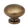 Alno Knobs - 1-1/2" Traditional Smooth Round Solid Brass Mushroom Cabinet Knob / Drawer Knob Antique English Matte