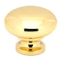 Alno Knobs - 1-1/2" Traditional Smooth Round Solid Brass Mushroom Cabinet Knob / Drawer Knob Unlacquered Brass
