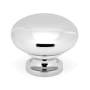 Alno Knobs - 1-1/2" Traditional Smooth Round Solid Brass Mushroom Cabinet Knob / Drawer Knob Polished Chrome