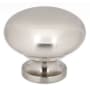 Alno Knobs - 1-1/2" Traditional Smooth Round Solid Brass Mushroom Cabinet Knob / Drawer Knob Satin Nickel