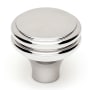 Alno Knobs 1-1/4" Ringed Round Solid Brass Cabinet Knob / Drawer Knob Polished Chrome
