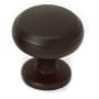 Alno Knobs - 1" Round Beveled Face Solid Brass Mushroom Cabinet Knob / Drawer Knob Chocolate Bronze