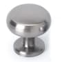 Alno Knobs - 1" Round Beveled Face Solid Brass Mushroom Cabinet Knob / Drawer Knob Satin Nickel