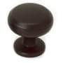 Alno Knobs 1-1/4" Round Flat Beveled Edge Solid Brass Mushroom Cabinet Knob / Drawer Knob Chocolate Bronze