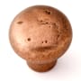 Alno Sierra 1-1/2" Round Distressed Rustic Solid Bronze Cabinet Knob / Drawer Knob Rust Bronze