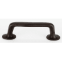 Alno Sierra 4" Center to Center Rustic Distressed Solid Bronze Industrial Handle Style Cabinet Handle / Drawer Pull Dark Bronze