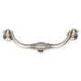 Alno Tuscany Traditional 6" Center to Center Solid Brass Drop Bail Cabinet Pull / Drawer Pull Satin Nickel