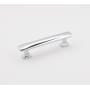 Alno Cloud 3" Center to Center Modern Convex Solid Brass Cabinet Bar Handle / Drawer Bar Pull Polished Chrome