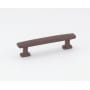 Alno Cloud 3-1/2" Center to Center Modern Convex Solid Brass Cabinet Bar Handle / Drawer Bar Pull Chocolate Bronze