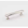 Alno Cloud 3-1/2" Center to Center Modern Convex Solid Brass Cabinet Bar Handle / Drawer Bar Pull Polished Nickel