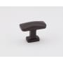 Alno Cloud 1-1/2" Rectangular Convex T Bar Solid Brass Cabinet Knob / Drawer Knob Bronze